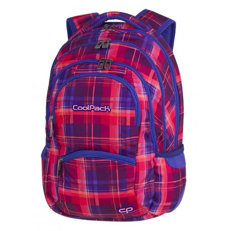 Plecak młodzieżowy CoolPack CP COLLEGE MELLOW PINK różowy w kratkę - 5 przegród - A508 - Cool-pack.pl