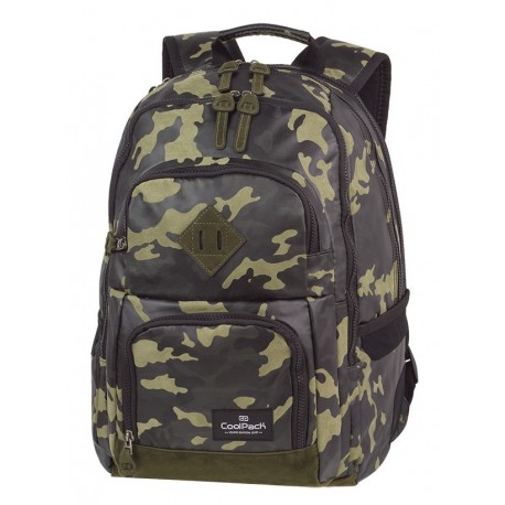 Plecak młodzieżowy CoolPack CP UNIT FLOCK CAMO OLIVE GREEN zielone moro - A556 - Cool-pack.pl