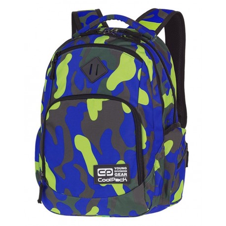 Plecak młodzieżowy COOLPACK CP BREAK CAMOUFLAGE LIME limonkowe moro A347 - Cool-pack.pl