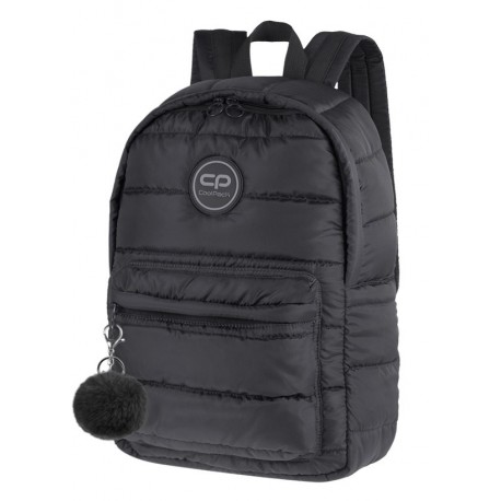 Plecak puchowy CoolPack CP RUBY BLACK pikowany czarny A115 + pompon - Cool-pack.pl