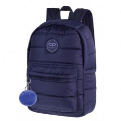 Plecak puchowy z pomponem gratis CoolPack CP RUBY NAVY BLUE pikowany granatowy A107