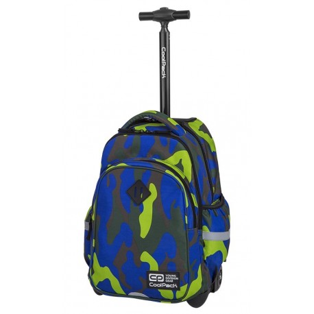 Plecak na kółkach CoolPack CP JUNIOR CAMOUFLAGE LIME zielone moro A349 - Cool-pack.pl