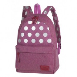 Plecak miejski CoolPack CP STREET SILVER DOTS/PINK różowy w kropki A574