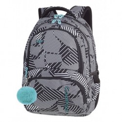 SPINER Plecak do szkoły CoolPack CP - BLACK & WHITE 27L - A016 + POMPON gratis!