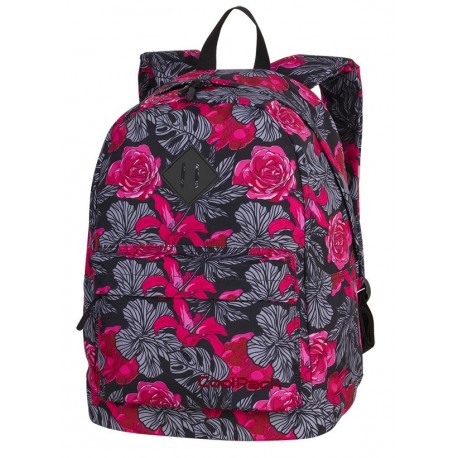 Plecak miejski CoolPack CP CROSS EVA RED & BLACK FLOWERS hiszpańskie kwiaty - A242 - Cool-pack.pl