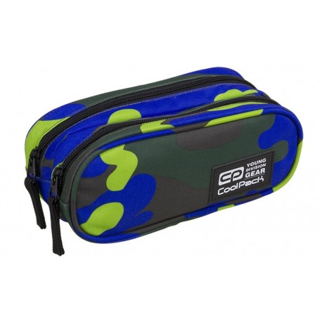 Saszetka podwójna CoolPack CLEVER CAMOUFLAGE LIME limonkowe moro - A351 - Cool-pack.pl