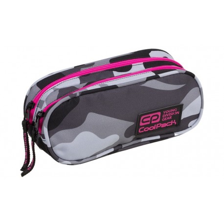 Saszetka podwójna CoolPack CLEVER CAMO PINK NEON moro z różowym - A360 - Cool-pack.pl