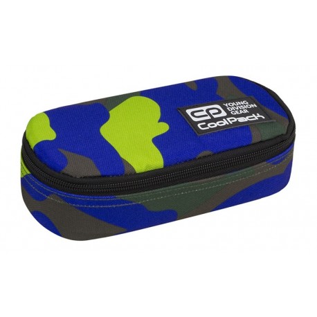 Piórnik jednokomorowy / etui CoolPack CP CAMPUS CAMOUFLAGE LIME niebieskie limonkowe moro - A352 - Cool-pack.pl