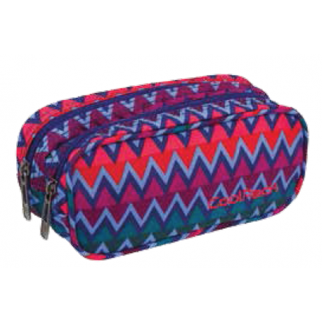 Saszetka podwójna CoolPack CLEVER CHEVRON STRIPES neonowe zygzaki A528 - Cool-pack.pl