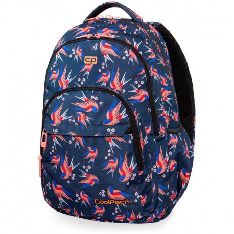 Plecak młodzieżowy CoolPack Basic Plus Colibri w kolorowe ptaszki HIT