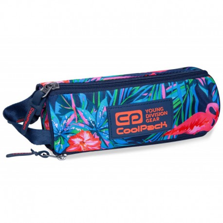 Piórnik tuba trzykomorowa COOLPACK CP OMNI PINK FLAMINGO flamingi - Cool-pack.pl