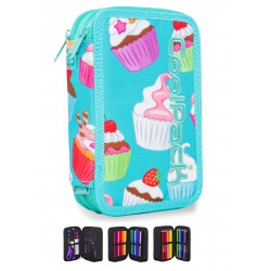 Piórnik potrójny z wyposażeniem COOLPACK CP JUMPER 3 CUPCAKES