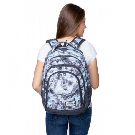 Plecak młodzieżowy CoolPack CP DRAFTER SURF PALMS błękitny w liście - Cool-pack.pl