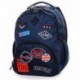 Plecak młodzieżowy CoolPack CP BENTLEY BADGES BLUE granatowy z naszywkami - Cool-pack.pl