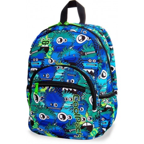 Plecak mały dla przedszkolaka Mini Wiggly Eyes Blue w potworki CoolPack