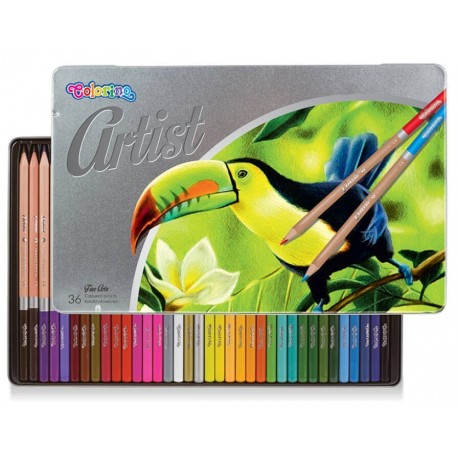 Kredki colorino Artist 36 - Zestaw kredek ołówkowych w metalowym pudełku - Cool-pack.pl