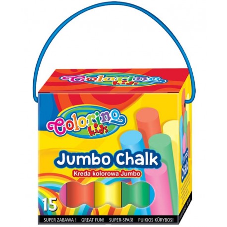 Kreda Colorino Jumbo Chalk 15 szt. MIX kolorów gruba - Cool-pack.pl