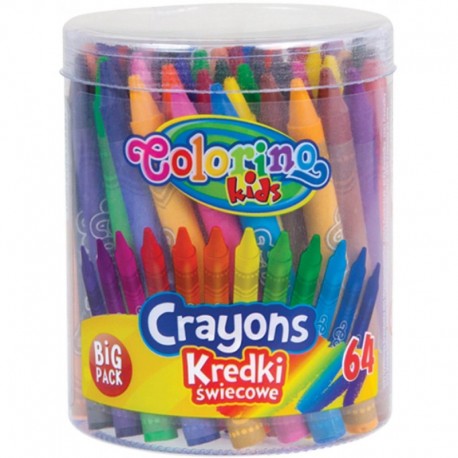 Kredki świecowe Colorino 64 kolory w tubie - Cool-pack.pl