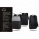 Plecak antykradzieżowy męski na laptopa 15,6" r-bag Fort Black czarny z USB na walizkę - Cool-pack.pl
