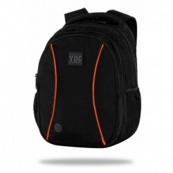 Świecący plecak CoolPack młodzieżowy JOY w kolorze czarnym z pomarańczowym światłem LED z powerbankiem
