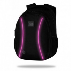 Świecący plecak LED CoolPack dla młodzieży JOY L czarny z różowym efektem LED + powerbank