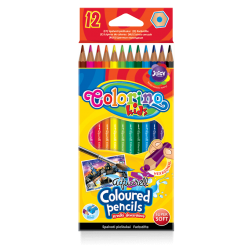 Kredki akwarelowe sześciokątne 12 kolorów Colorino Kids
