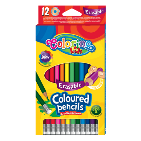 Kredki ołówkowe wymazywalne 12 kolorów Colorino Kids - Cool-pack.pl
