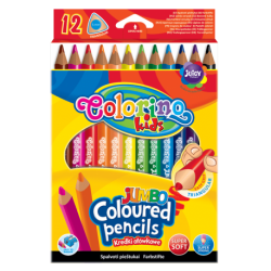 Kredki trójkątne JUMBO 12 kolorów Colorino Kids 17,5cm