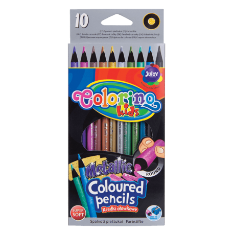 Kredki ołówkowe metaliczne 10 kolorów Colorino kids - Cool-pack.pl