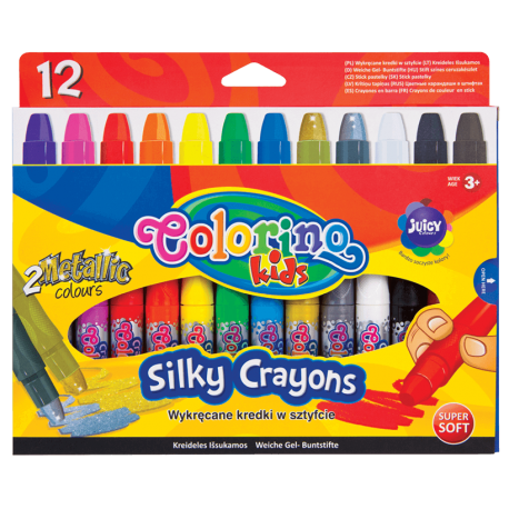 Wykręcane żelowe kredki w sztyfcie 12 kolorów - Cool-pack.pl