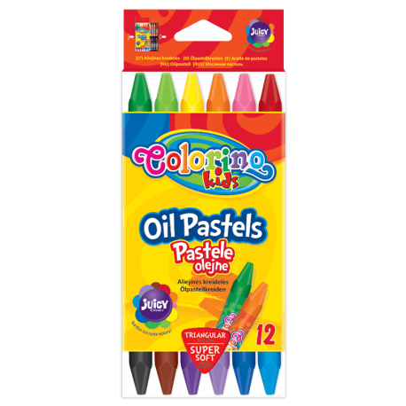 Miękkie pastele olejne trójkątne dla dzieci Colorino 12 sztuk