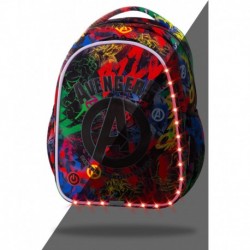ŚWIECĄCY plecak szkolny dla chłopca AVENGERS CoolPack JOY S LED kolorowy