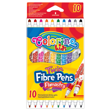 Flamastry dwustronne 10 kolorów Colorino kids - Cool-pack.pl