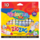 Flamastry z potrójną i podwójną linią ZIG ZAG 10 sztuk COLORINO