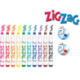 Flamastry z potrójną i podwójną linią ZIG ZAG 10 sztuk COLORINO