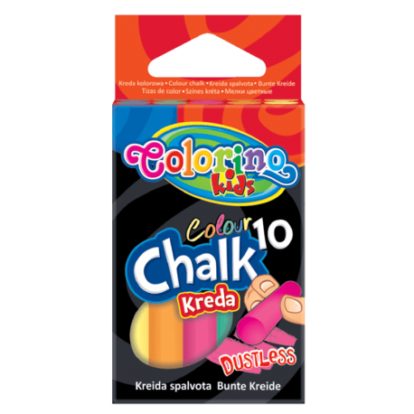 Kreda kolorowa bezpyłowa 10 sztuk Colorino kids - Cool-pack.pl
