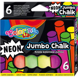Kreda neonowa dla dzieci JUMBO Colorino 6 znakomitych kolorów