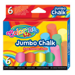 Kreda w 6 kolorach JUMBO 6 sztuk Colorino kids KOLOROWA