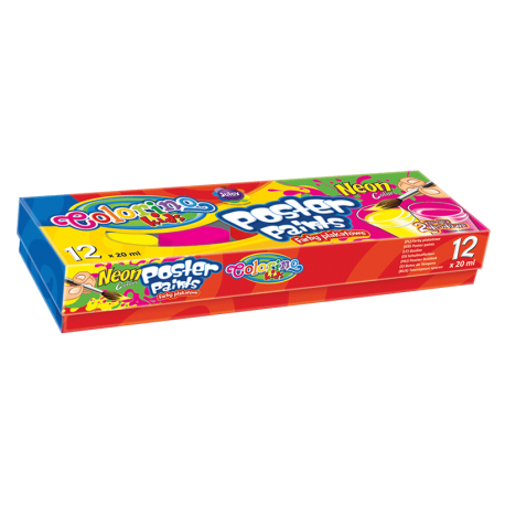 Farby plakatowe + 2 kolory Neon Colorino kids - Cool-pack.pl