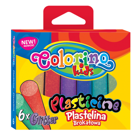 Plastelina brokatowa 6 kolorów Colorino kids - Cool-pack.pl