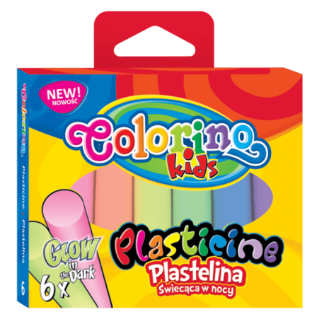 Plastelina 6 kolorów Glow Colorino kids - Cool-pack.pl