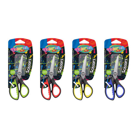 Nożyczki szkolne z gumową rączką 13,8cm blister Colorino kids - Cool-pack.pl