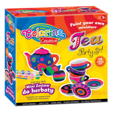 Zestaw mini do herbaty do malowania Colorino dla dzieci 