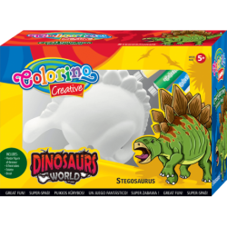 Zestaw do malowania figurka Stegozaura Colorino Creative dinozaur DIY + farby pędzel paletka