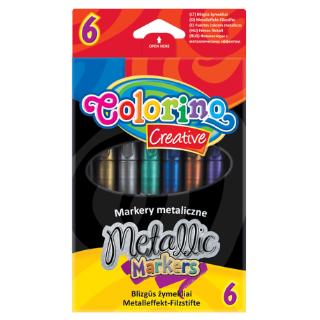 Markery metalizowane 6 kolorów Colorino Creative - Cool-pack.pl