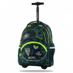 Plecak na kółkach CoolPack do szkoły chłopięcy STARR BADGES moro zielony z naszywkami