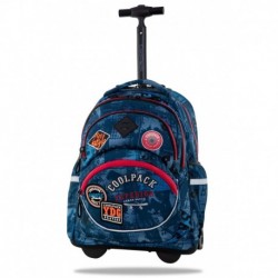 Plecak na kółkach CoolPack CP STARR BADGES B BLUE niebieski z naszywkami dla chłopca SKATE