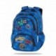 Plecak młodzieżowy szkolny dziewczęcy niebieski DART BADGES naszywki 