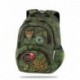Plecak młodzieżowy CoolPack CP DART BADGES G GREEN zielony KHAKI TROPIKALNY z naszywkami dla dziewczyn - Cool-pack.pl