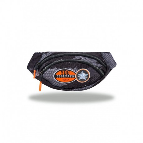 Saszetka / nerka na pas CoolPack CP ALBANY BADGES B BLACK czarne mazaje z naszywkami - Cool-pack.pl